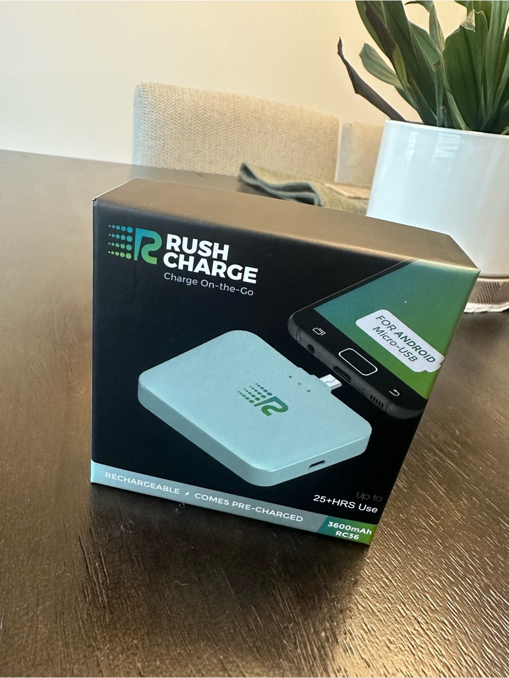 Portable Power Bank 3600mAh - for Android - Mint Green